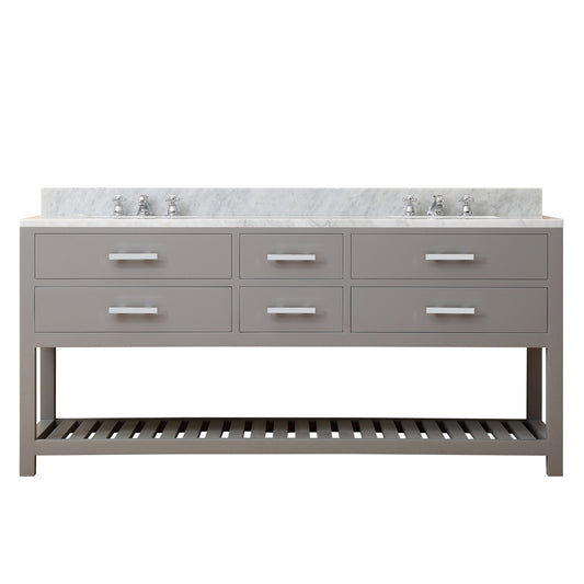 Water Creation | 72 Inch Cashmere Grey Double Sink Bathroom Vanity From The Madalyn Collection | MA72CW01CG-000000000