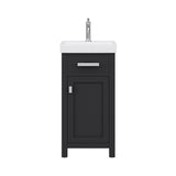 Water Creation | 18 Inch Espresso MDF Single Bowl Ceramics Top Vanity With Single Door From The MIA Collection | MI18CR01ES-000000000