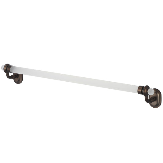 Water Creation | Elegant Glass Series 24 Inch Towel Bars in Oil-rubbed Bronze Finish | BA-0002-03