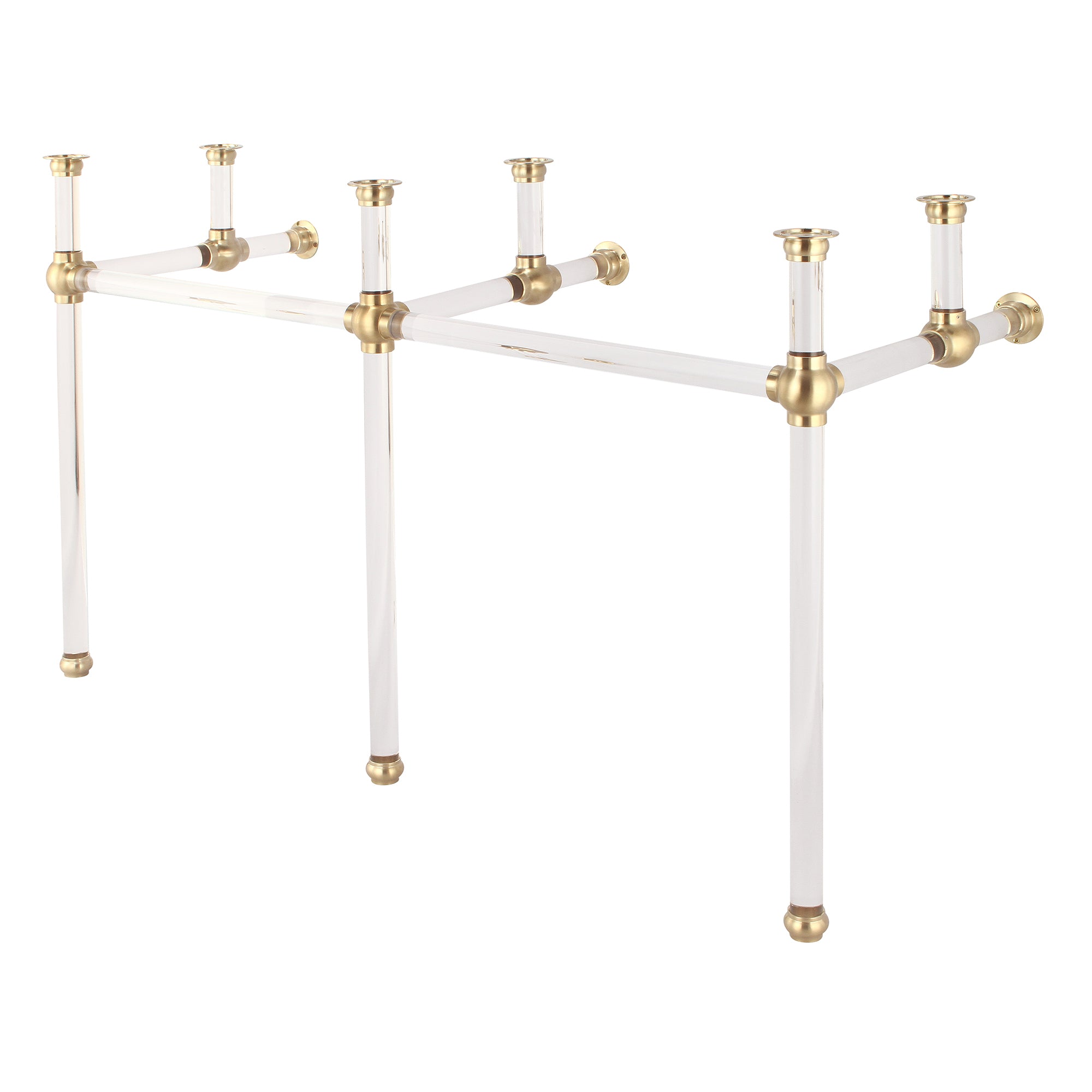 Water Creation | Empire 60 Inch Wide Double Wash Stand Only in Satin Gold Finish | EP60A-0600