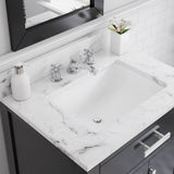 Water Creation | 30 Inch Espresso Single Sink Bathroom Vanity With Matching Framed Mirror And Faucet From The Madison Collection | MS30CW01ES-R24BX0901