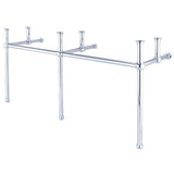 Water Creation | Embassy 72 Inch Wide Double Wash Stand and P-Trap included in Chrome Finish | EB72B-0100