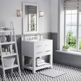 Water Creation | 30 Inch Pure White Single Sink Bathroom Vanity From The Madalyn Collection | MA30CW01PW-000000000