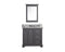 Water Creation | 36 Inch Wide Cashmere Grey Single Sink Carrara Marble Bathroom Vanity With Matching Mirror From The Derby Collection | DE36CW01CG-B24000000