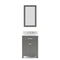 Water Creation | 24 Inch Cashmere Grey Single Sink Bathroom Vanity With Matching Framed Mirror And Faucet From The Madison Collection | MS24CW01CG-R21BX0901