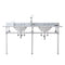 Water Creation | Empire 72 Inch Wide Double Wash Stand, P-Trap, and Counter Top with Basin included in Chrome Finish | EP72C-0100