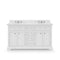 Water Creation | 60 Inch Pure White Double Sink Bathroom Vanity With Faucet From The Derby Collection | DE60CW01PW-000BX0901