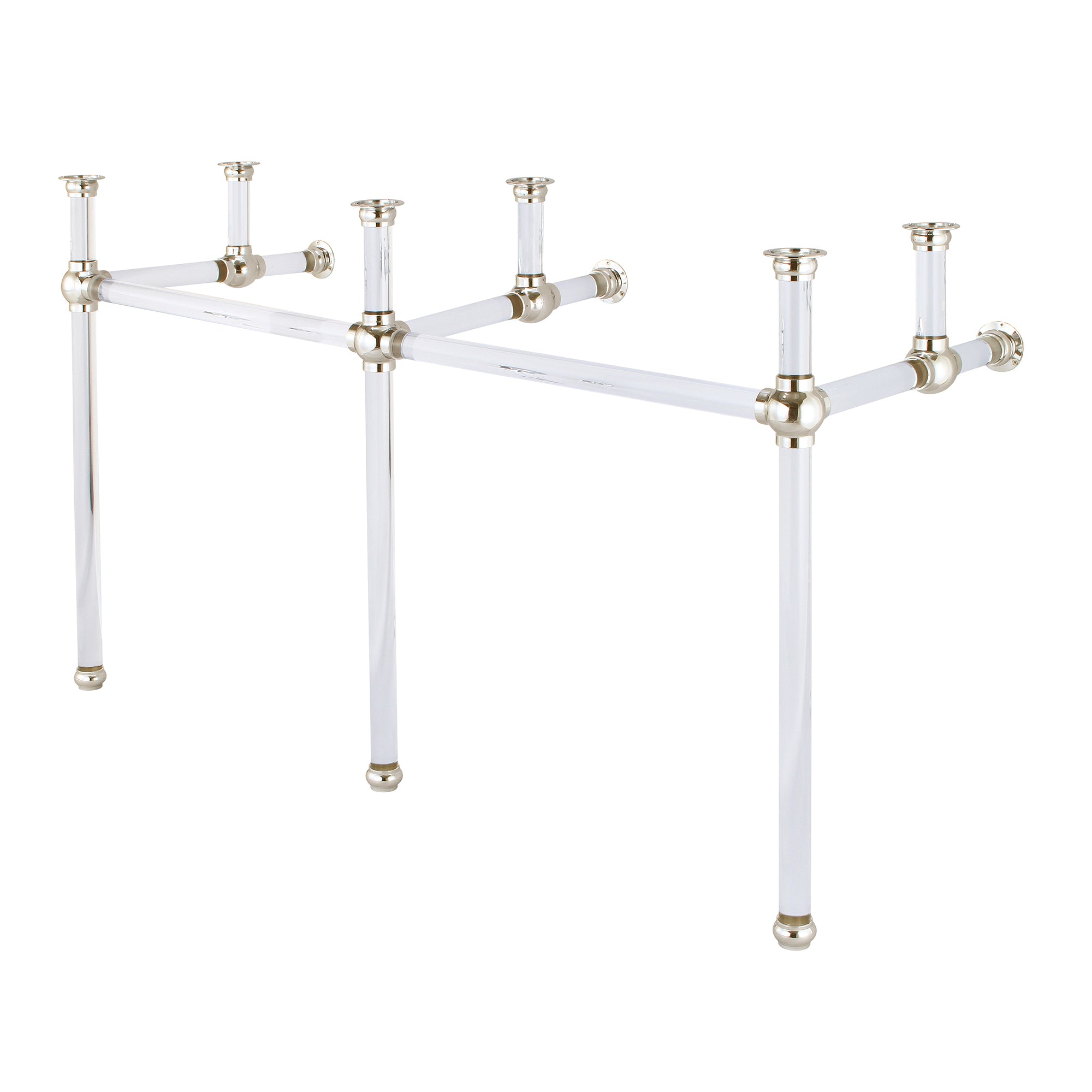 Water Creation | Empire 60 Inch Wide Double Wash Stand Only in Polished Nickel (PVD) Finish | EP60A-0500