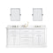 Water Creation | 72" Palace Collection Quartz Carrara Pure White Bathroom Vanity Set With Hardware, Mirror in Polished Nickel (PVD) Finish | PA72QZ05PW-E18000000