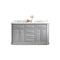 Water Creation | 60" Palace Collection Quartz Carrara Cashmere Grey Bathroom Vanity Set With Hardware in Chrome Finish | PA60QZ01CG-000000000