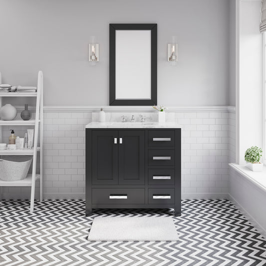 Water Creation | 36 Inch Wide Dark Espresso Single Sink Bathroom Vanity From The Madison Collection | MS36CW01ES-000000000