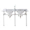 Water Creation | Empire 60 Inch Wide Double Wash Stand, P-Trap, and Counter Top with Basin included in Polished Nickel (PVD) Finish | EP60C-0500