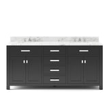 Water Creation | 72 Inch Espresso Double Sink Bathroom Vanity With Faucet From The Madison Collection | MS72CW01ES-000BX0901