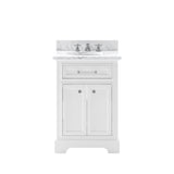 Water Creation | 24 Inch Pure White Single Sink Bathroom Vanity From The Derby Collection | DE24CW01PW-000000000