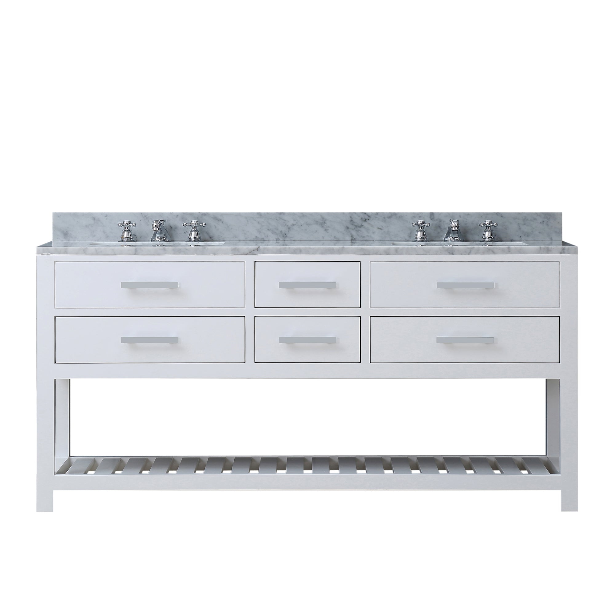 Water Creation | 72 Inch Pure White Double Sink Bathroom Vanity From The Madalyn Collection | MA72CW01PW-000000000