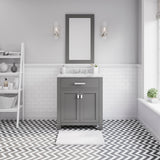 Water Creation | 30 Inch Cashmere Grey Single Sink Bathroom Vanity From The Madison Collection | MS30CW01CG-000000000