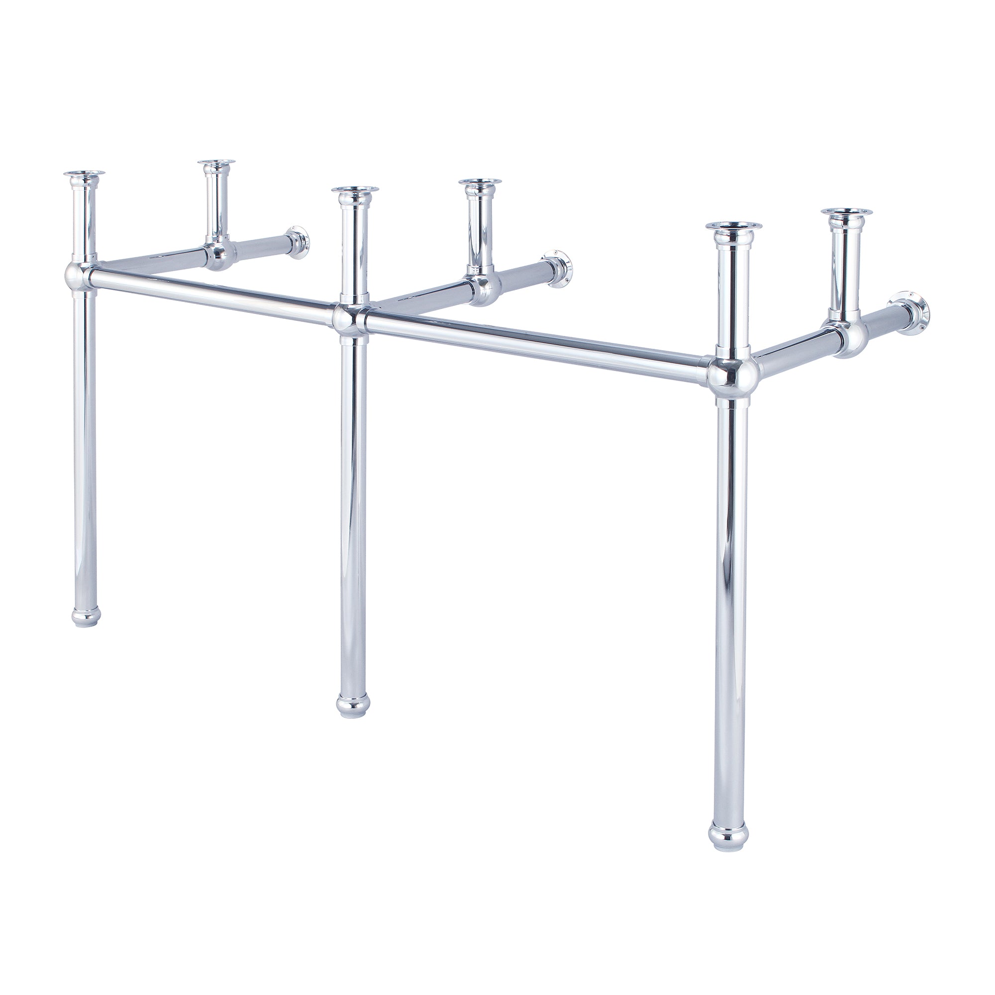 Water Creation | Embassy 60 Inch Wide Double Wash Stand Only in Chrome Finish | EB60A-0100