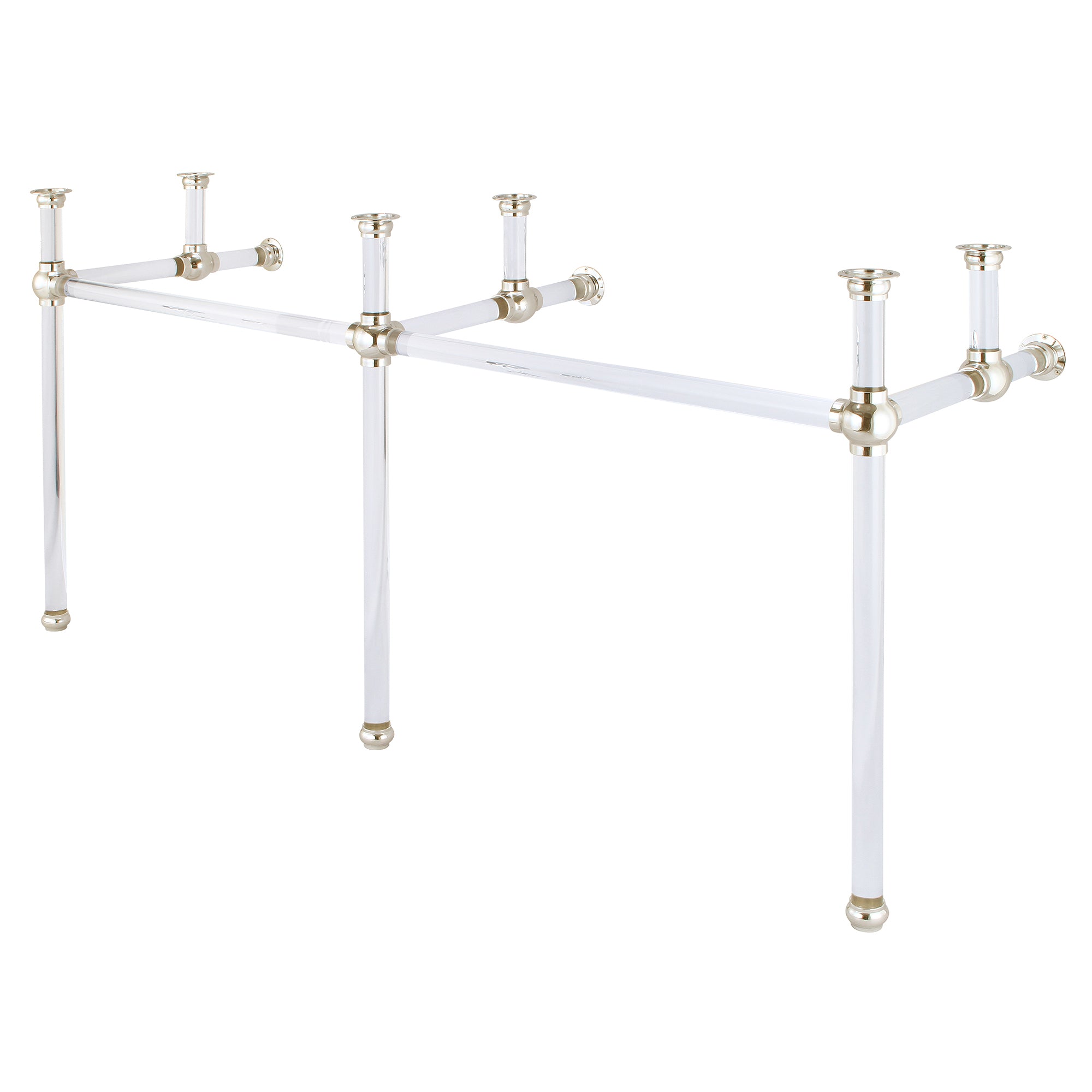 Water Creation | Empire 72 Inch Wide Double Wash Stand Only in Polished Nickel (PVD) Finish | EP72A-0500