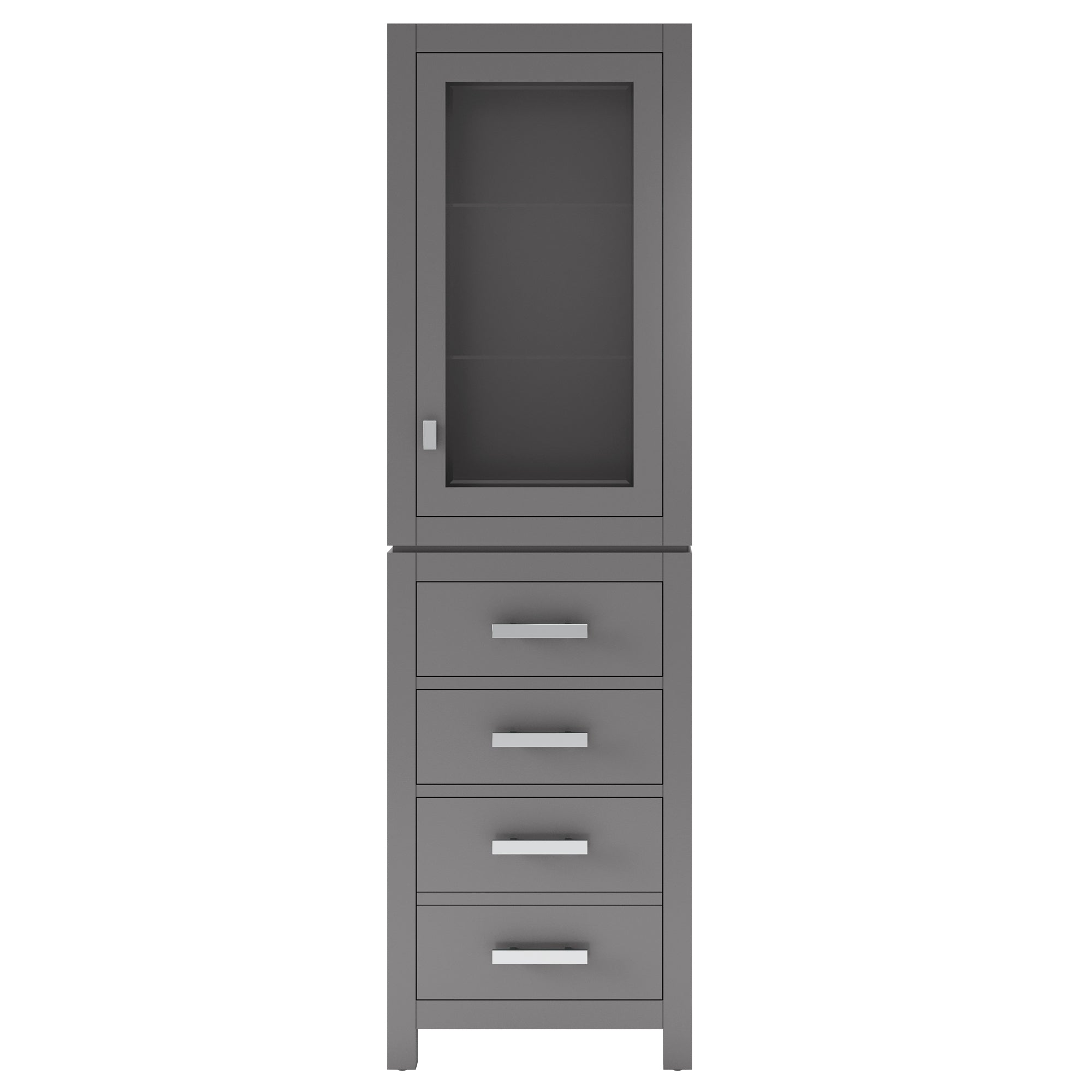 Water Creation | Madison Collection Linen Cabinet In Cashmere Grey | MADISON-LC-G