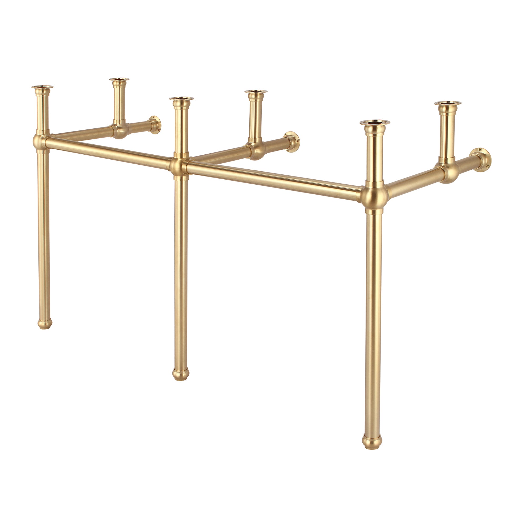 Water Creation | Embassy 60 Inch Wide Double Wash Stand Only in Satin Gold Finish | EB60A-0600