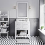 Water Creation | 30 Inch Pure White Single Sink Bathroom Vanity From The Madalyn Collection | MA30CW01PW-000000000