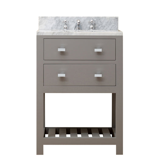 Water Creation | 24 Inch Cashmere Grey Single Sink Bathroom Vanity With Faucet From The Madalyn Collection | MA24CW01CG-000BX0901