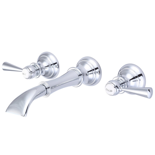 Water Creation | Water Creation Waterfall Style Wall-mounted Lavatory Faucet in Chrome Finish | F4-0004-01-TL