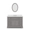 Water Creation | 48 Inch Cashmere Grey Single Sink Bathroom Vanity With Matching Framed Mirror And Faucet From The Derby Collection | DE48CW01CG-O24BX0901