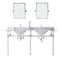 Water Creation | Empire 72 Inch Wide Double Wash Stand, P-Trap, Counter Top with Basin, F2-0012 Faucet and Mirror included in Chrome Finish | EP72E-0112