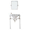 Water Creation | Empire 30 Inch Wide Single Wash Stand, P-Trap, Counter Top with Basin, F2-0009 Faucet and Mirror included in Polished Nickel (PVD) Finish | EP30E-0509