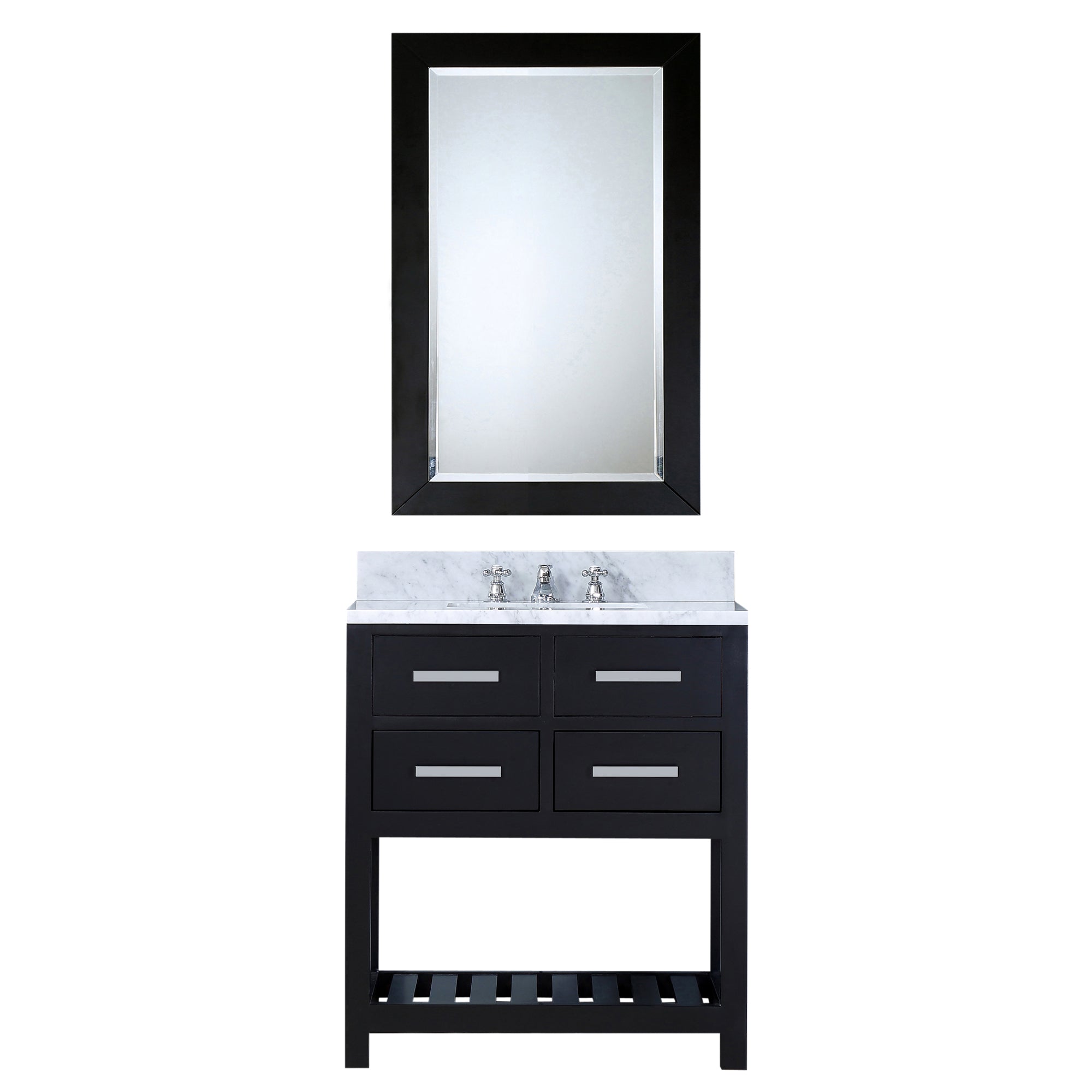 Water Creation | 30 Inch Espresso Single Sink Bathroom Vanity With Matching Framed Mirror From The Madalyn Collection | MA30CW01ES-R24000000