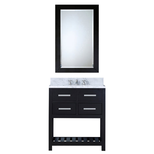 Water Creation | 30 Inch Espresso Single Sink Bathroom Vanity With Matching Framed Mirror From The Madalyn Collection | MA30CW01ES-R24000000