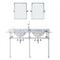 Water Creation | Empire 60 Inch Wide Double Wash Stand, P-Trap, Counter Top with Basin, F2-0009 Faucet and Mirror included in Chrome Finish | EP60E-0109