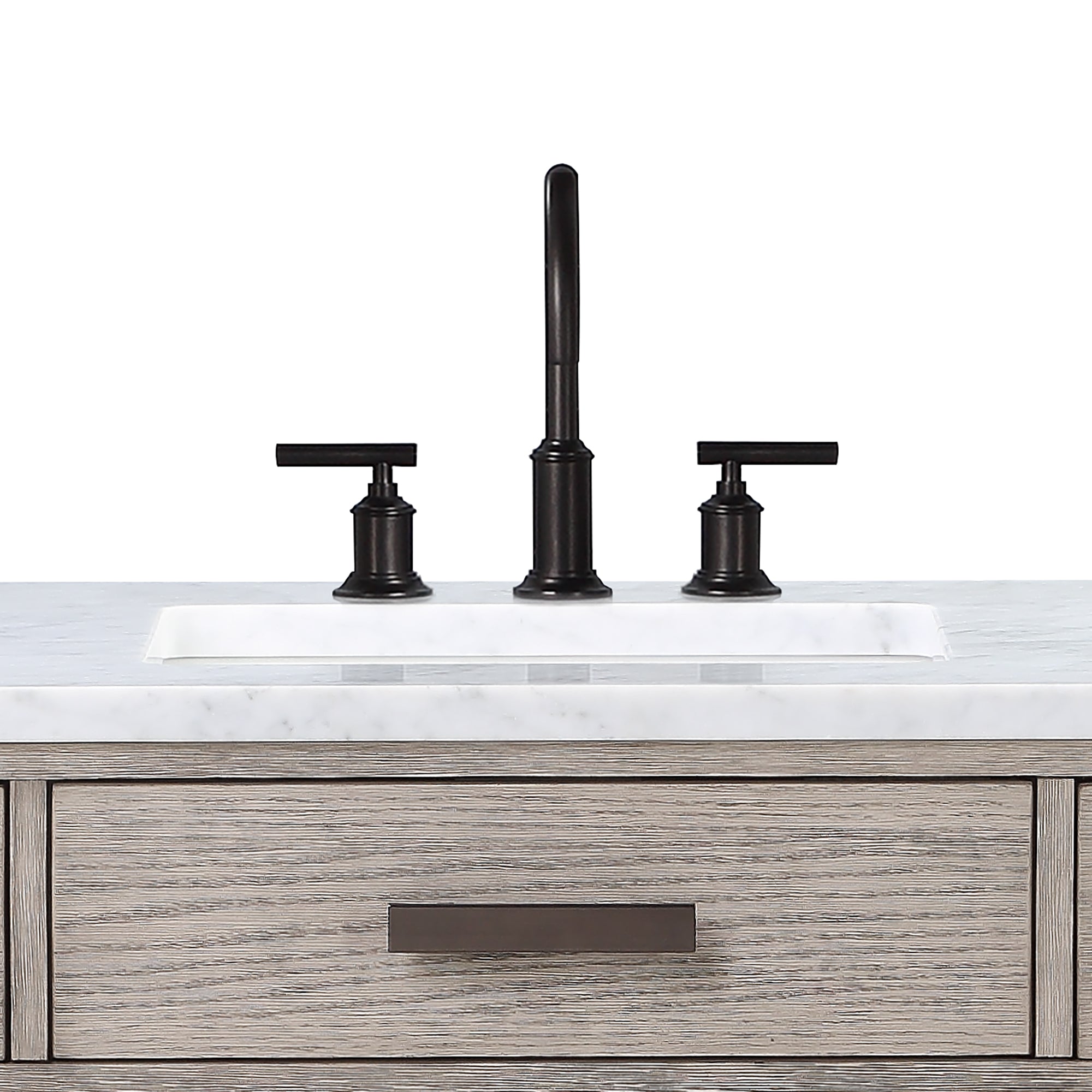 Water Creation | Water Creation Modern Gooseneck Spout Widespread Faucet F2-0014 in Oil-Rubbed Bronze  | F2-0014-03-BL