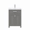 Water Creation | 24 Inch Cashmere Grey MDF Single Bowl Ceramics Top Vanity With Double Door From The MYRA Collection | MY24CR01CG-000000000