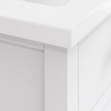 Water Creation | 24 Inch Pure White MDF Single Bowl Ceramics Top Vanity With Double Door From The MYRA Collection | MY24CR01PW-000000000