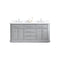 Water Creation | 72" Palace Collection Quartz Carrara Cashmere Grey Bathroom Vanity Set With Hardware And F2-0012 Faucets in Chrome Finish | PA72QZ01CG-000TL1201