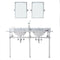 Water Creation | Empire 60 Inch Wide Double Wash Stand, P-Trap, Counter Top with Basin, F2-0013 Faucet and Mirror included in Chrome Finish | EP60E-0113