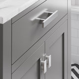 Water Creation | 30 Inch Cashmere Grey Single Sink Bathroom Vanity With Faucet From The Madison Collection | MS30CW01CG-000BX0901