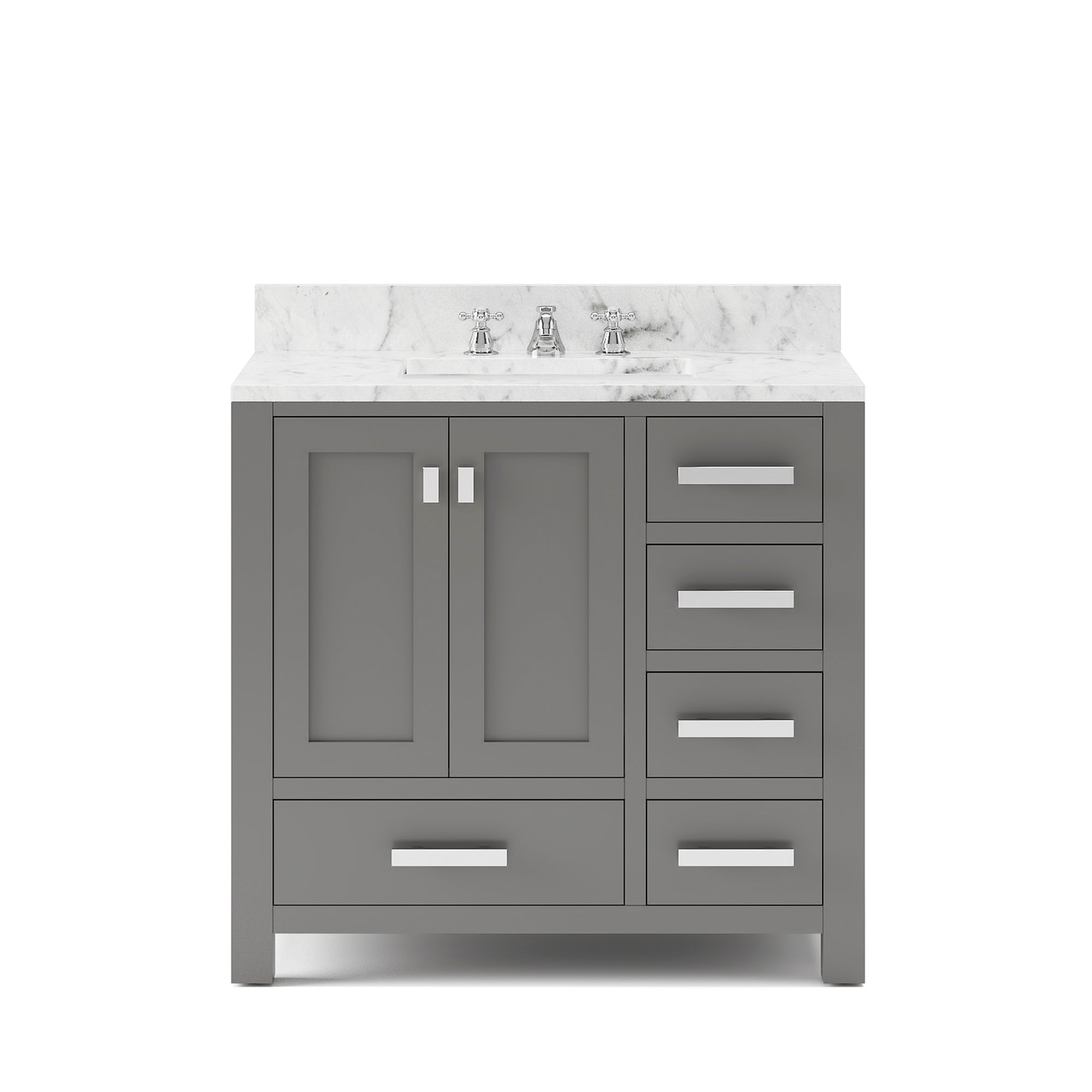 Water Creation | 36 Inch Wide Cashmere Grey Single Sink Bathroom Vanity From The Madison Collection | MS36CW01CG-000000000