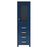 Water Creation | Madison Collection Linen Cabinet In Monarach Blue | MADISON-LC-MB