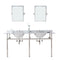 Water Creation | Embassy 72 Inch Wide Double Wash Stand, P-Trap, Counter Top with Basin, F2-0013 Faucet and Mirror included in Polished Nickel (PVD) Finish | EB72E-0513