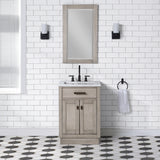Water Creation | Chestnut 24 In. Single Sink Carrara White Marble Countertop Vanity In Grey Oak | CH24CW03GK-000000000