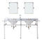 Water Creation | Empire 72 Inch Wide Double Wash Stand, P-Trap, Counter Top with Basin, F2-0013 Faucet and Mirror included in Polished Nickel (PVD) Finish | EP72E-0513