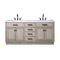 Water Creation | Chestnut 72 In. Double Sink Carrara White Marble Countertop Vanity In Grey Oak | CH72CW03GK-000000000