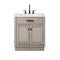 Water Creation | Chestnut 30 In. Single Sink Carrara White Marble Countertop Vanity In Grey Oak | CH30CW03GK-000000000