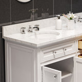 Water Creation | 60 Inch Pure White Double Sink Bathroom Vanity With Matching Framed Mirrors From The Derby Collection | DE60CW01PW-O21000000