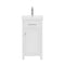 Water Creation | 18 Inch Pure White MDF Single Bowl Ceramics Top Vanity With Single Door From The MIA Collection | MI18CR01PW-000000000