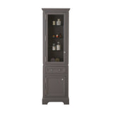 Water Creation | Derby Collection Linen Cabinet In Cashmere Grey | DERBY-LC-G