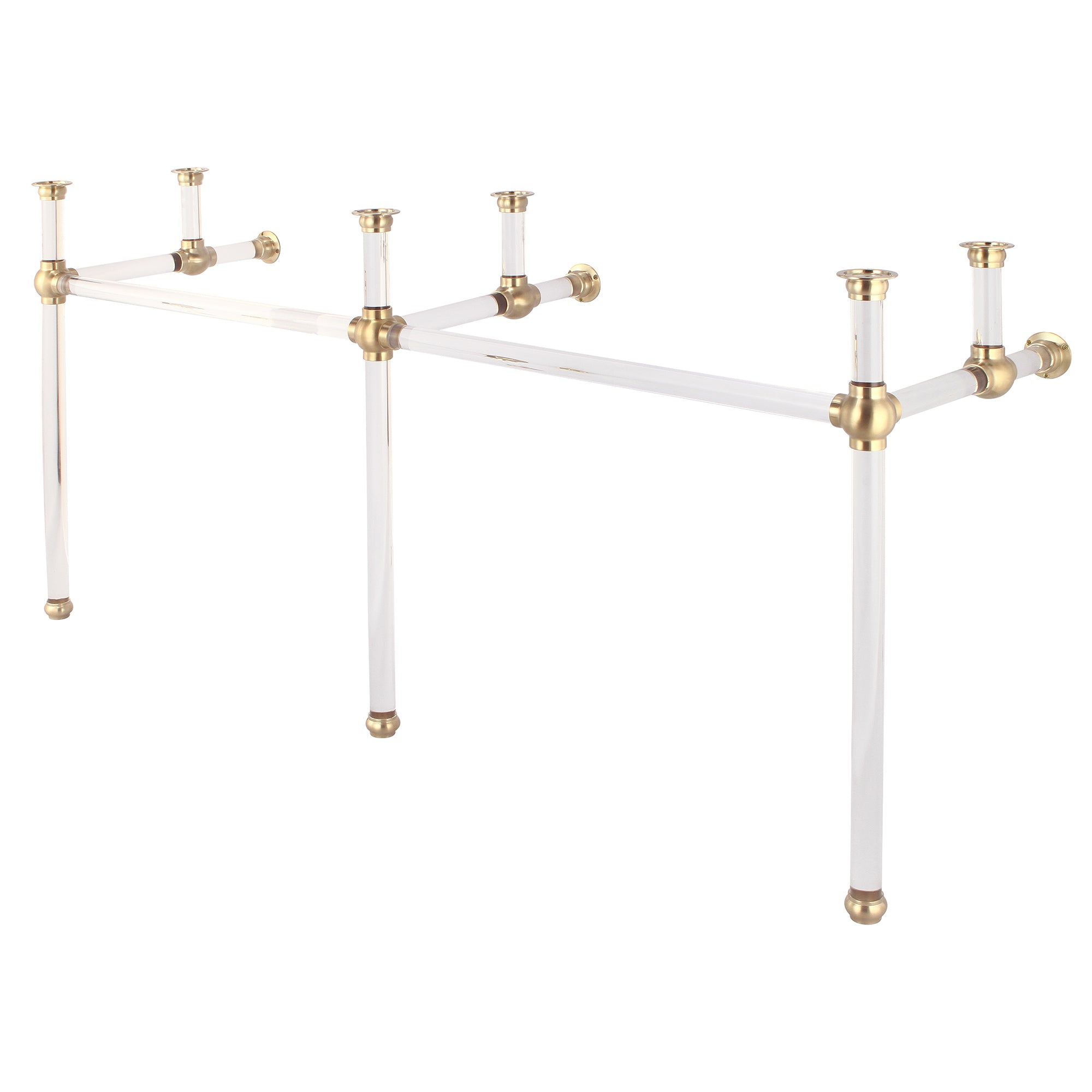 Water Creation | Empire 72 Inch Wide Double Wash Stand Only in Satin Gold Finish | EP72A-0600